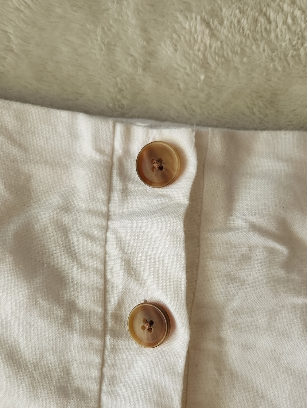 GAP Cream Button-Front Midi Skirt - Picture 2 of 5